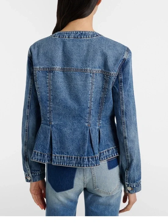 Veronica Beard Zahara Denim Peplum Jacket NWT - Picture 3 of 10